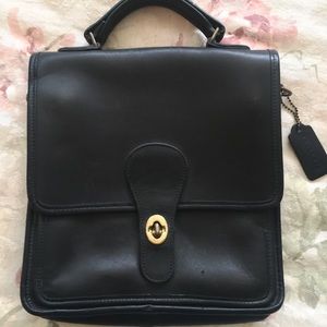 Vintage Black Square Coach Purse